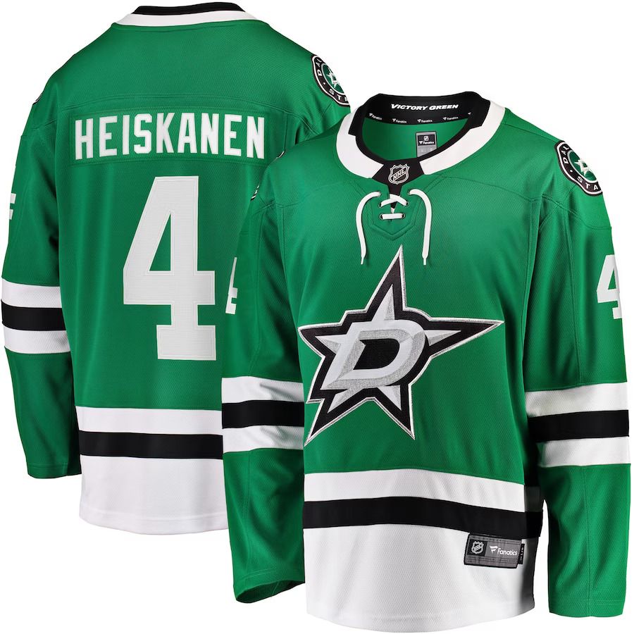 Men Dallas Stars #4 Miro Heiskanen Fanatics Branded Kelly Green Team Color Breakaway Player NHL Jersey